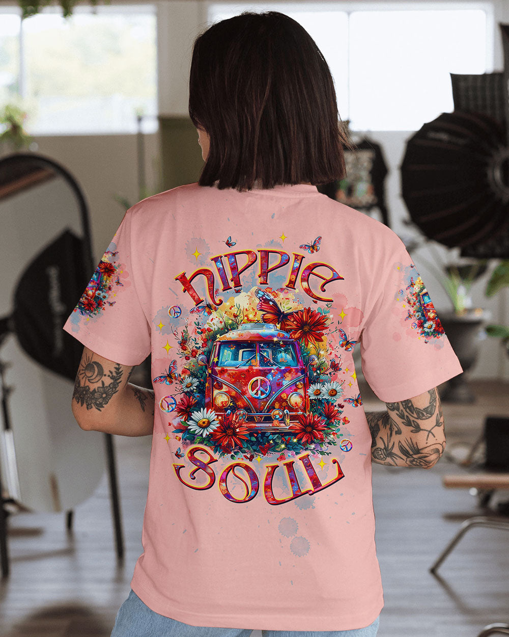 HIPPIE SOUL BUS FLOWER ALL OVER PRINT  - TLTW2503253