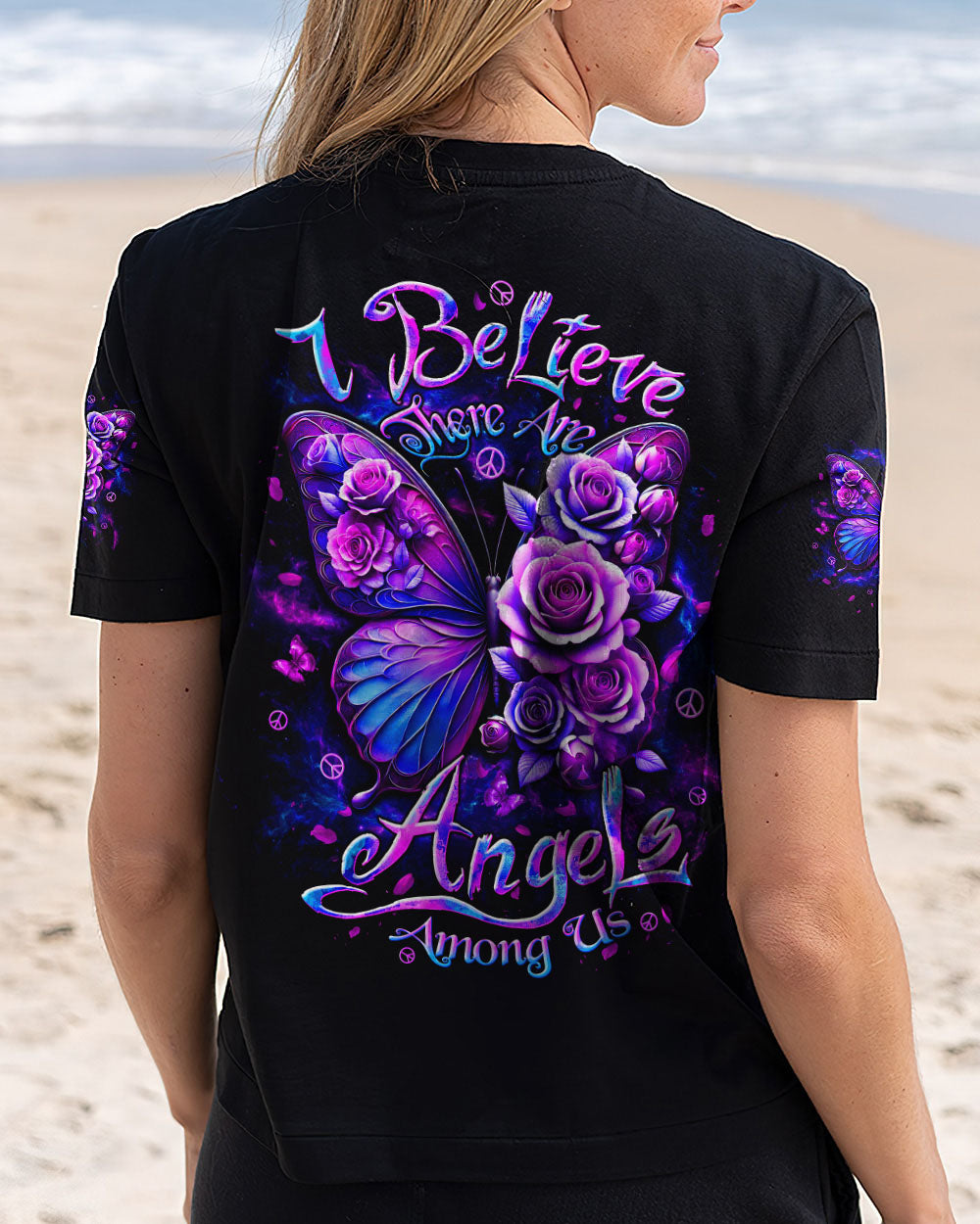 I BELIEVE THERE ARE ANGELS AMONG US BUTTERFLY ALL OVER PRINT - TLTW2509244