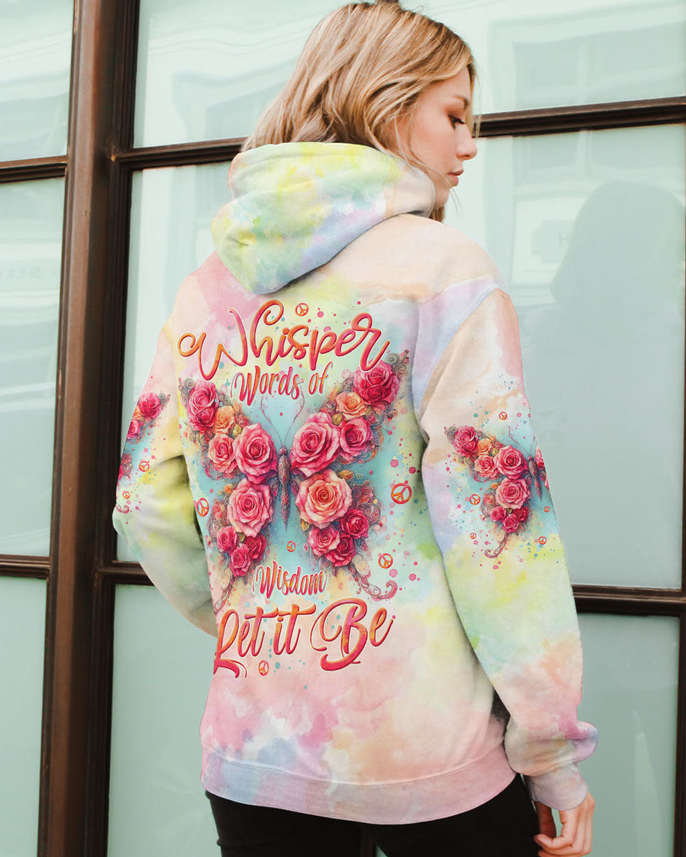 WHISPER WORDS OF WISDOM LET IT BE BUTTERFLY ALL OVER PRINT  - TLTW2510241
