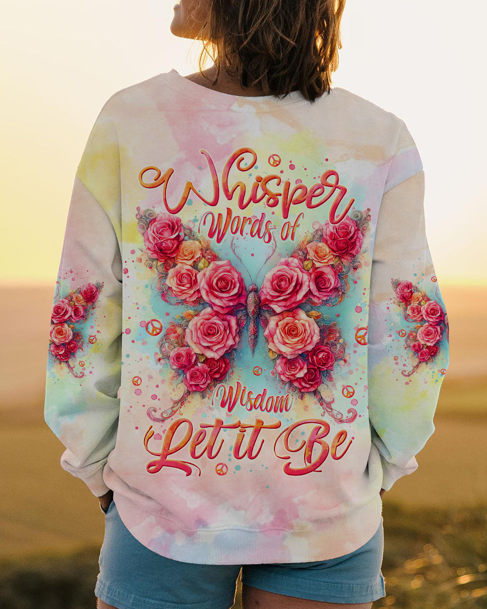 WHISPER WORDS OF WISDOM LET IT BE BUTTERFLY ALL OVER PRINT  - TLTW2510241