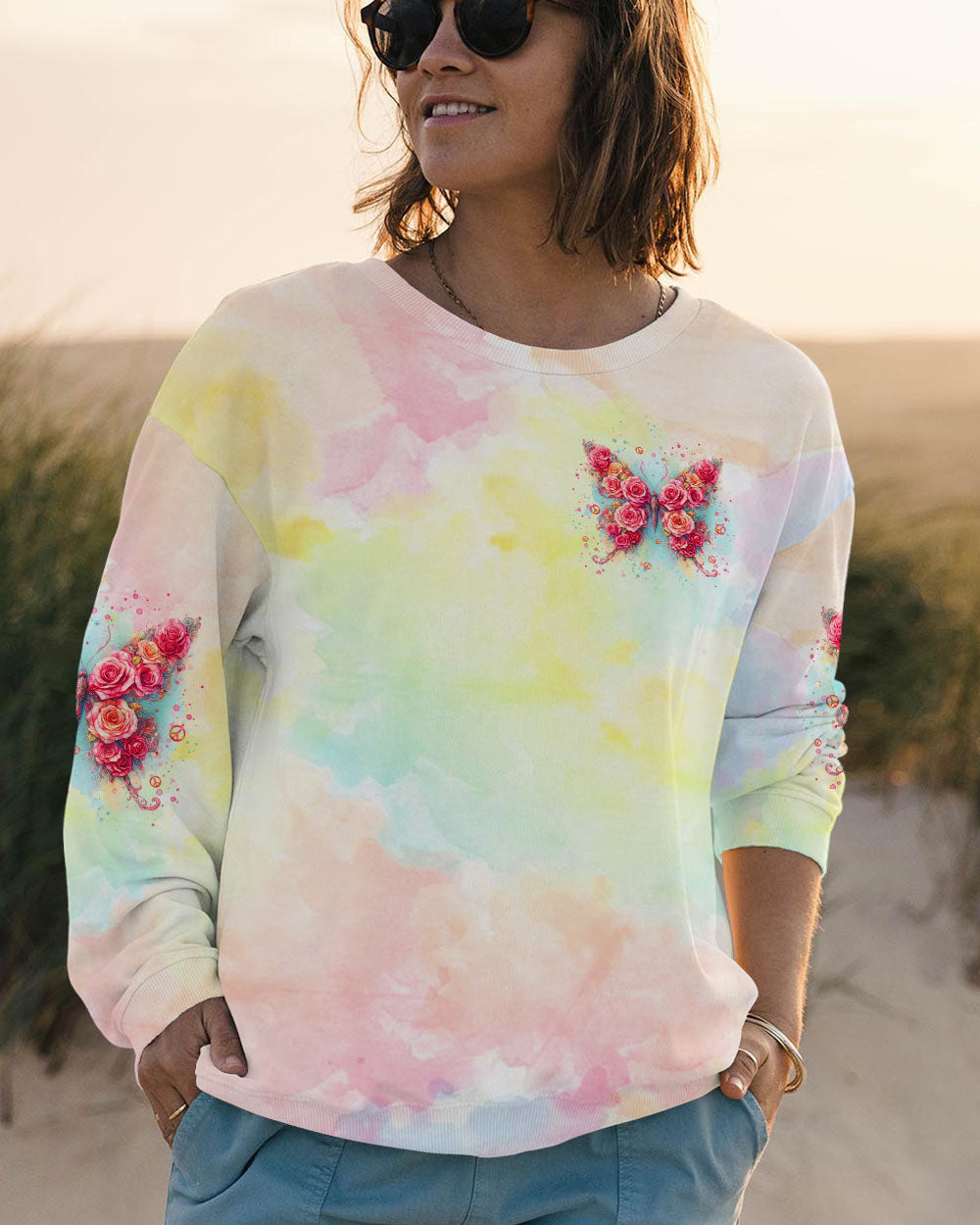 WHISPER WORDS OF WISDOM LET IT BE BUTTERFLY ALL OVER PRINT  - TLTW2510241