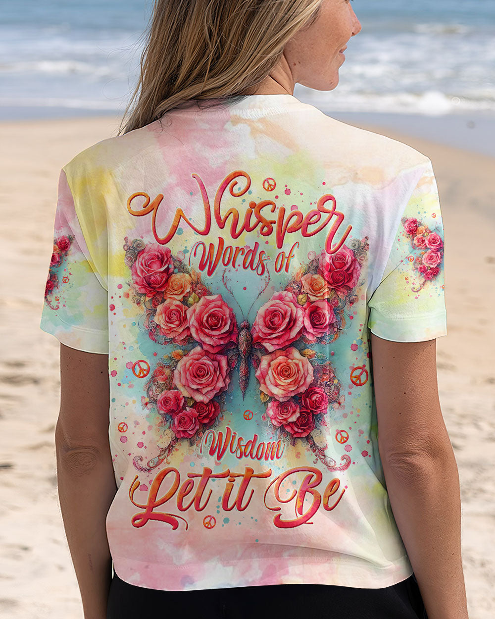 WHISPER WORDS OF WISDOM LET IT BE BUTTERFLY ALL OVER PRINT  - TLTW2510241