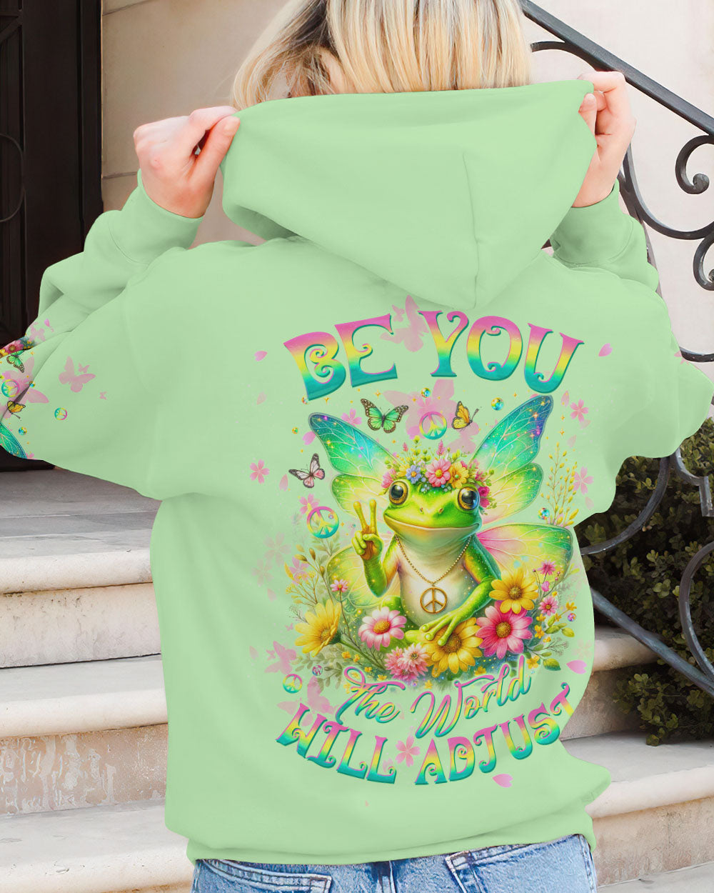 BE YOU THE WORLD WILL ADJUST FROG WINGS ALL OVER PRINT - TLTW2511232