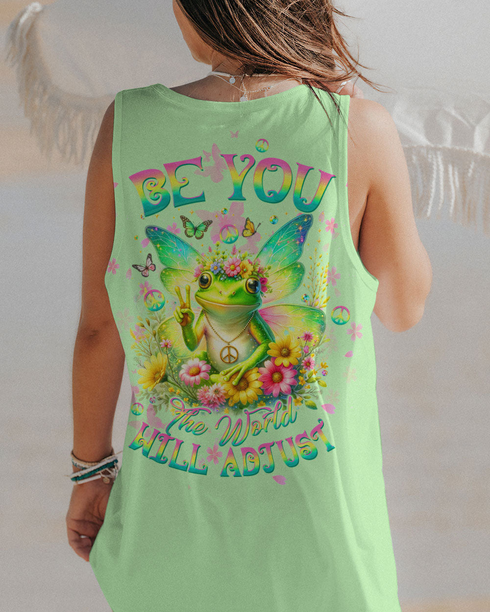 BE YOU THE WORLD WILL ADJUST FROG WINGS ALL OVER PRINT - TLTW2511232