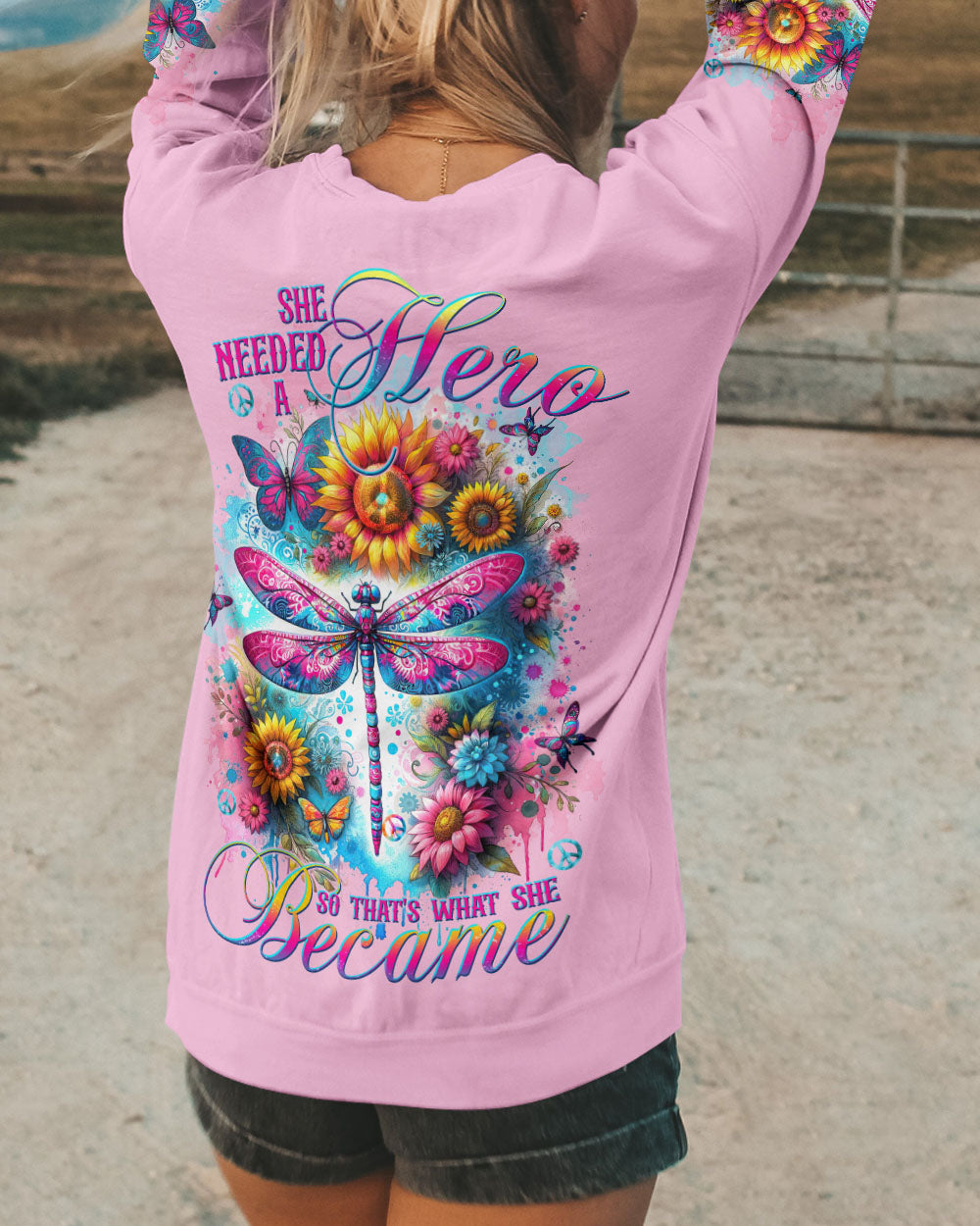 SHE NEEDED A HERO DRAGONFLY ALL OVER PRINT - TLTW2603244