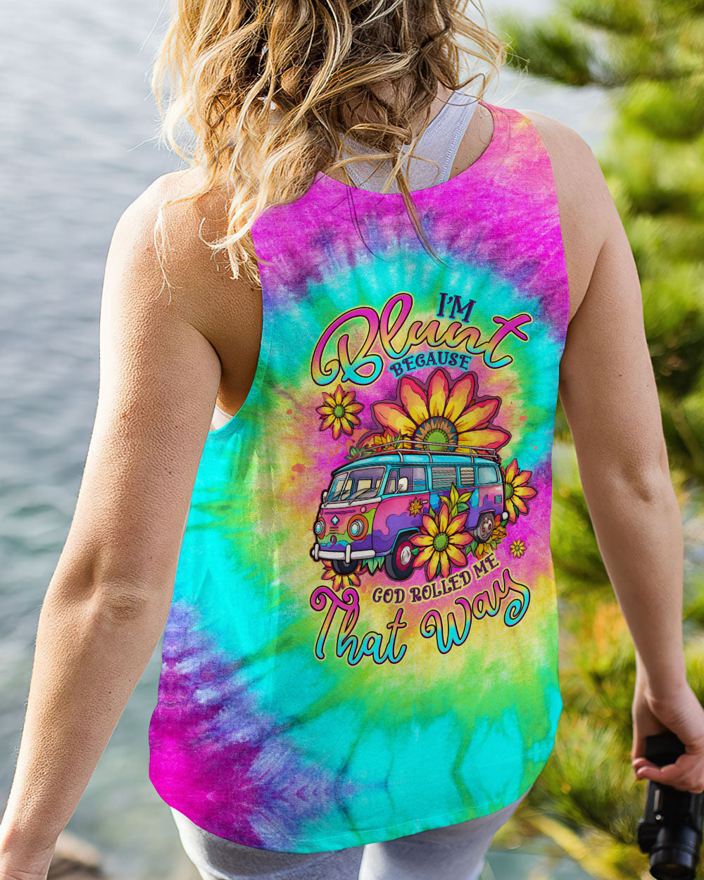 I'M BLUNT BECAUSE GOD ROLLED ME TIE DYE ALL OVER PRINT - TLTW2606233