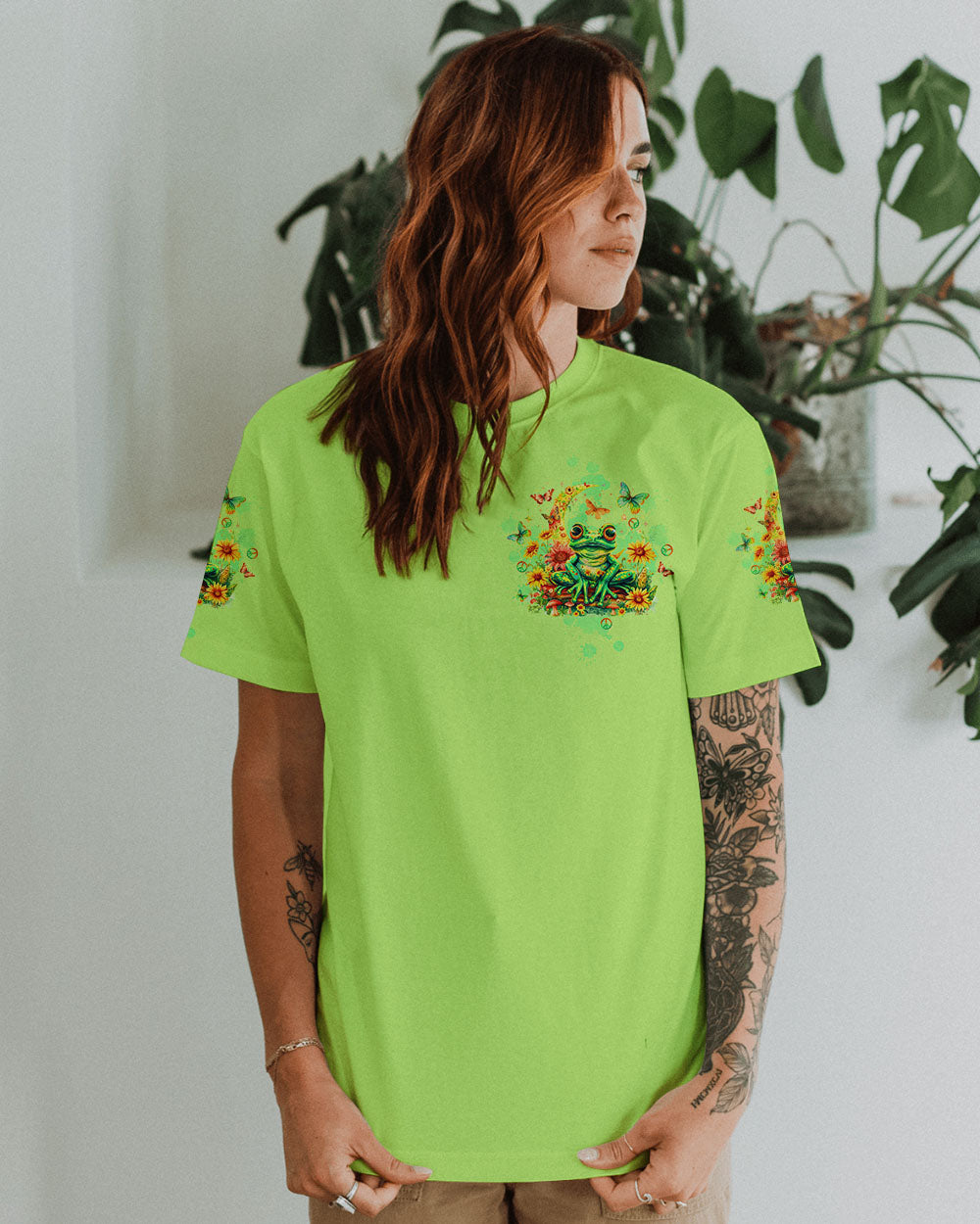 BE YOU THE WORLD WILL ADJUST FROG ALL OVER PRINT  - TLTW2611244