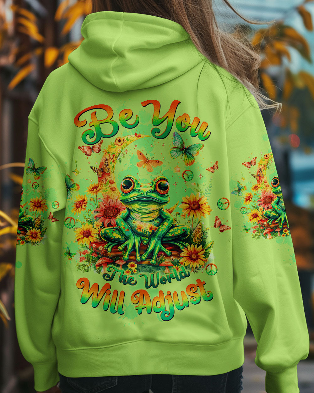 BE YOU THE WORLD WILL ADJUST FROG ALL OVER PRINT  - TLTW2611244