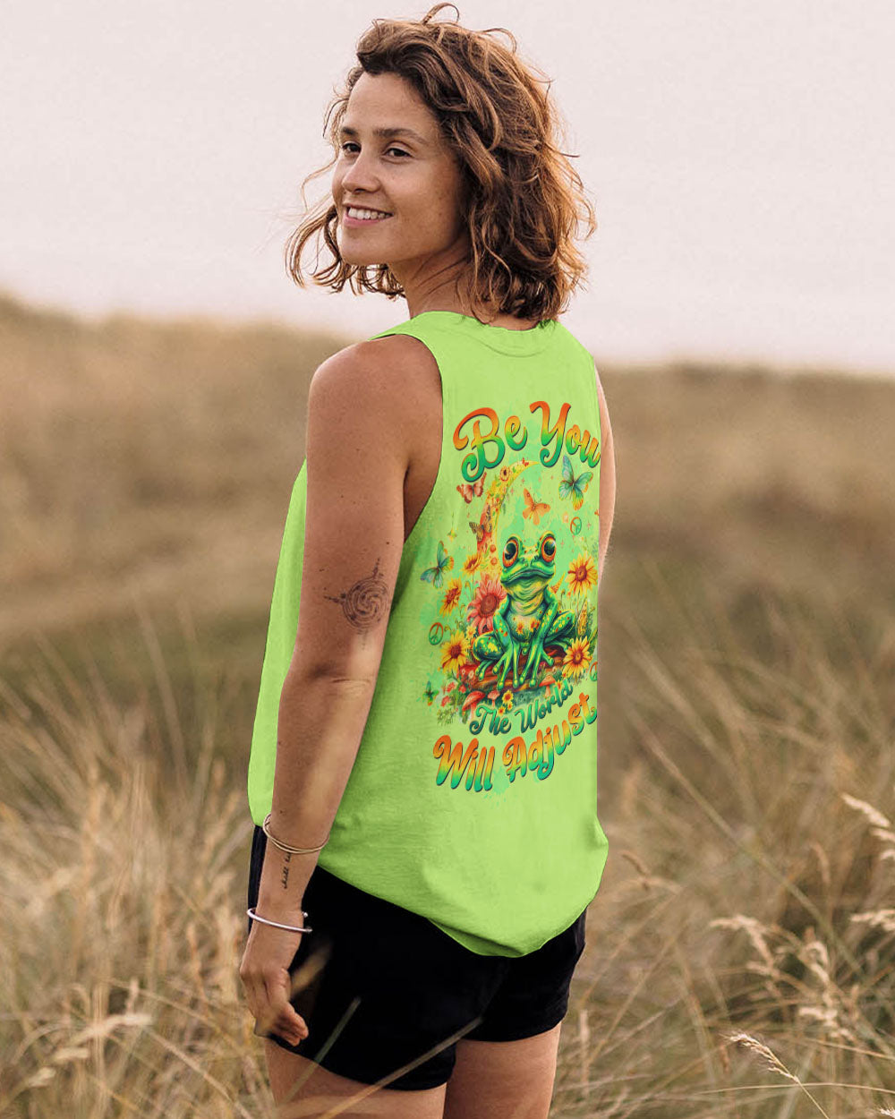 BE YOU THE WORLD WILL ADJUST FROG ALL OVER PRINT  - TLTW2611244