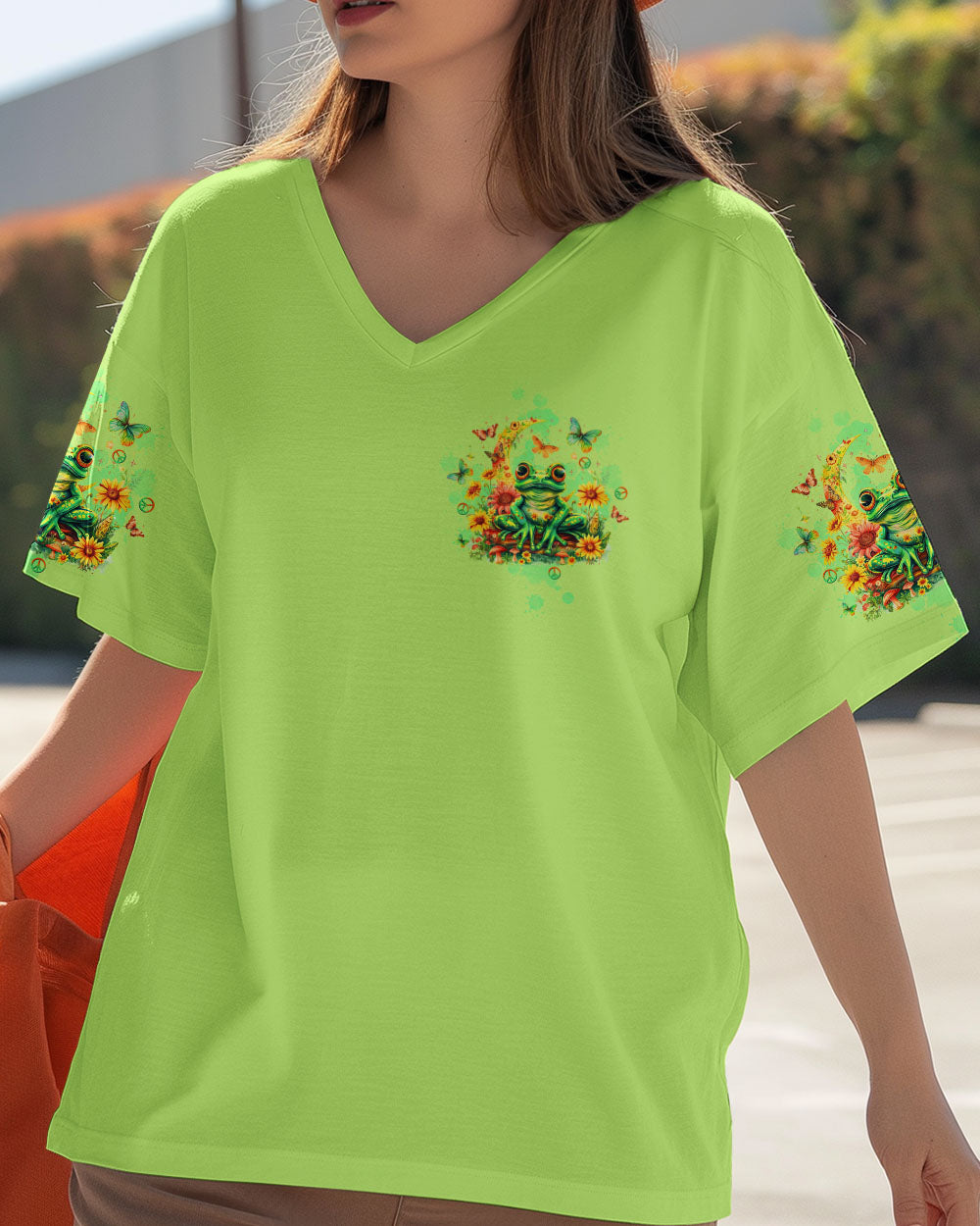 BE YOU THE WORLD WILL ADJUST FROG ALL OVER PRINT  - TLTW2611244