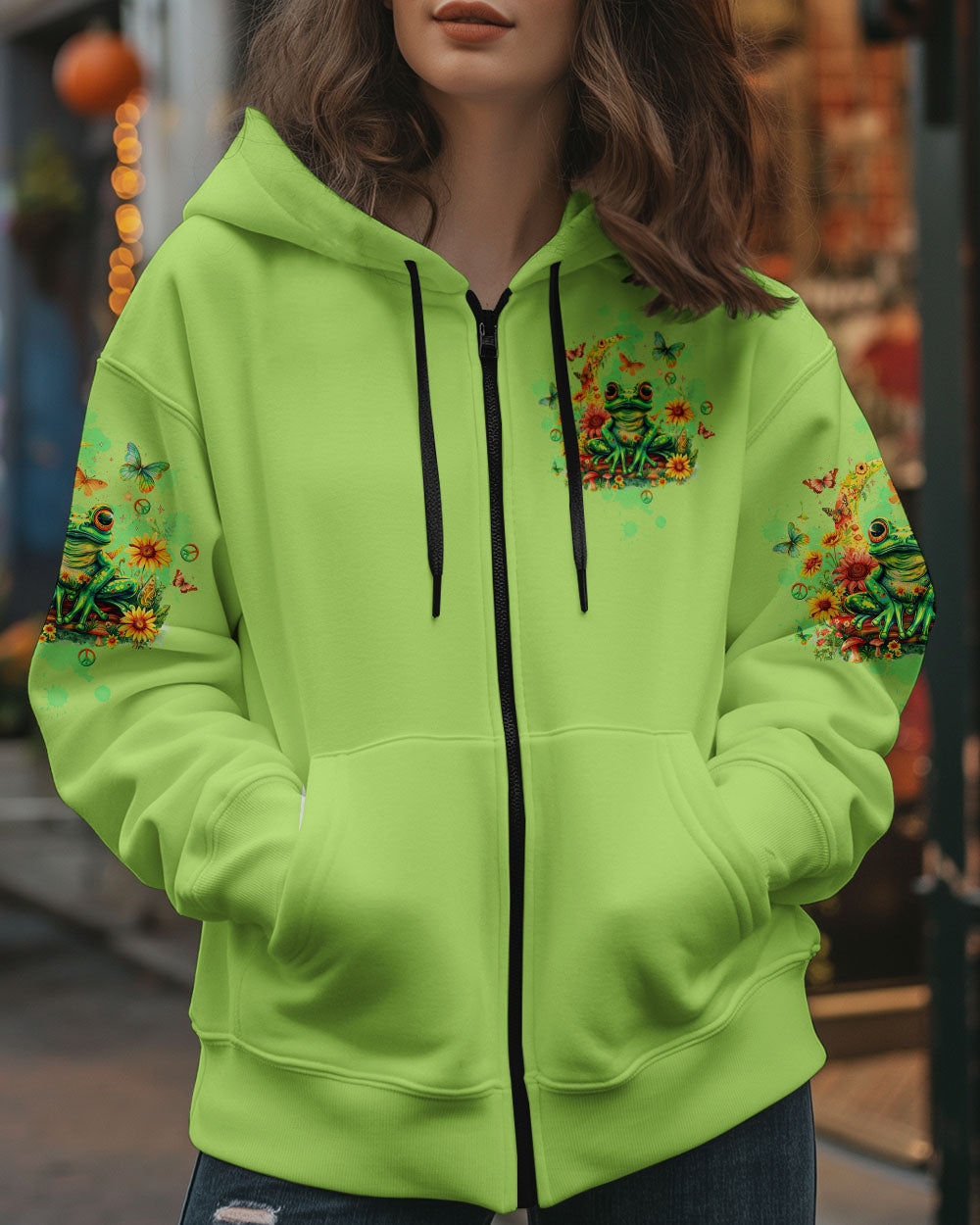 BE YOU THE WORLD WILL ADJUST FROG ALL OVER PRINT  - TLTW2611244