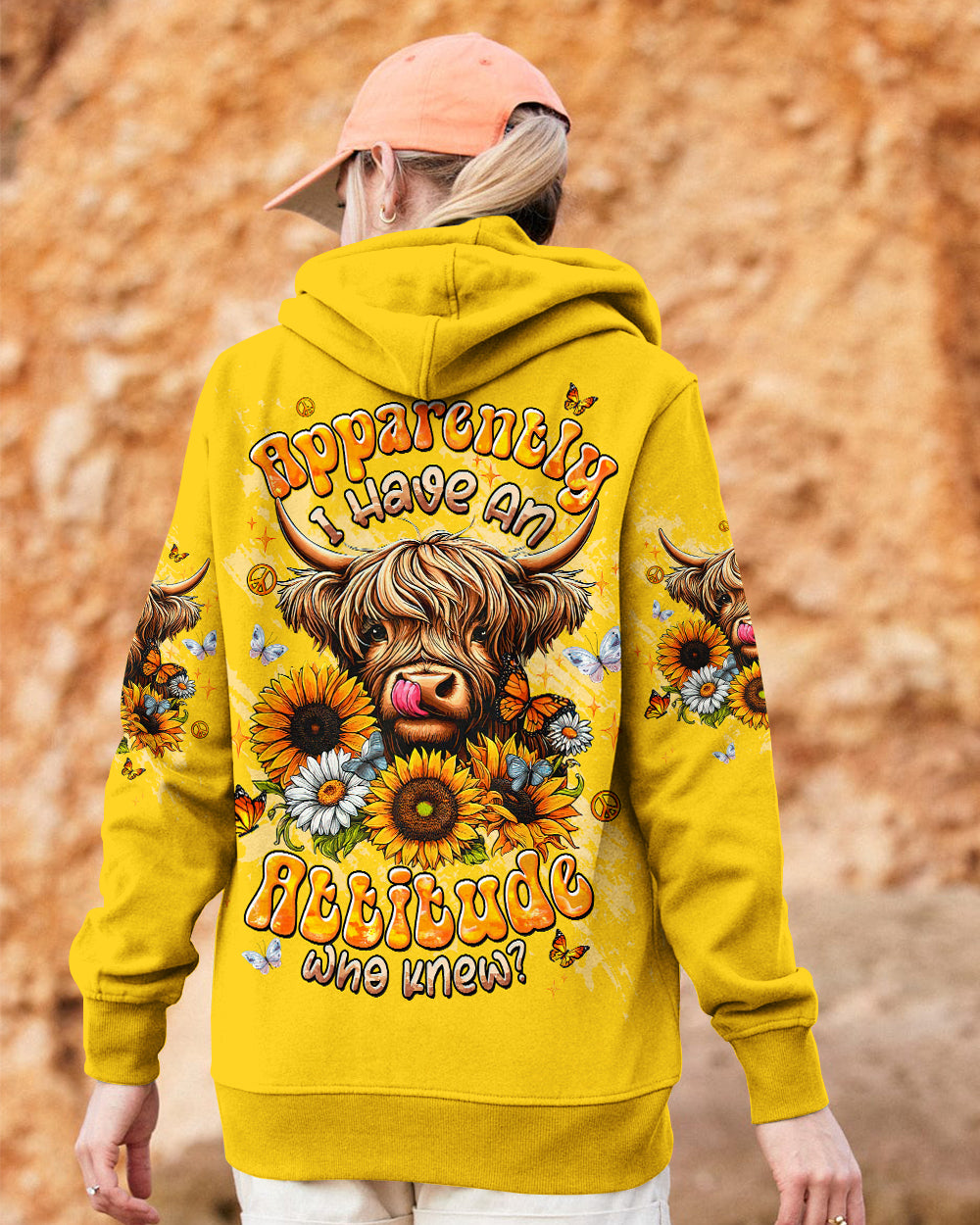 APPARENTLY I HAVE AN ATTITUDE WHO KNEW COW ALL OVER PRINT  - TLTW2612251
