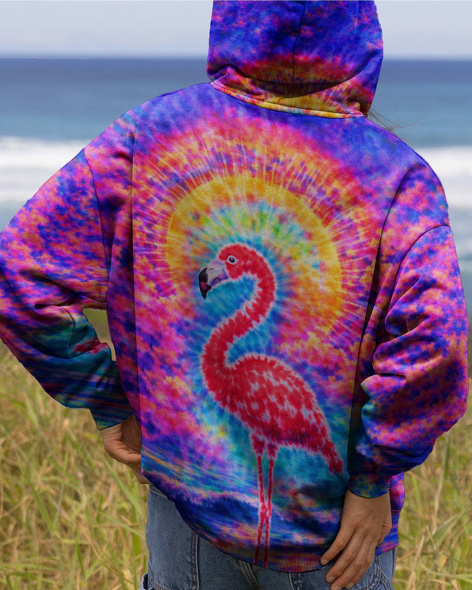 FLAMINGO SUNSET  SWIRL ALL OVER PRINT - TLTW2701262
