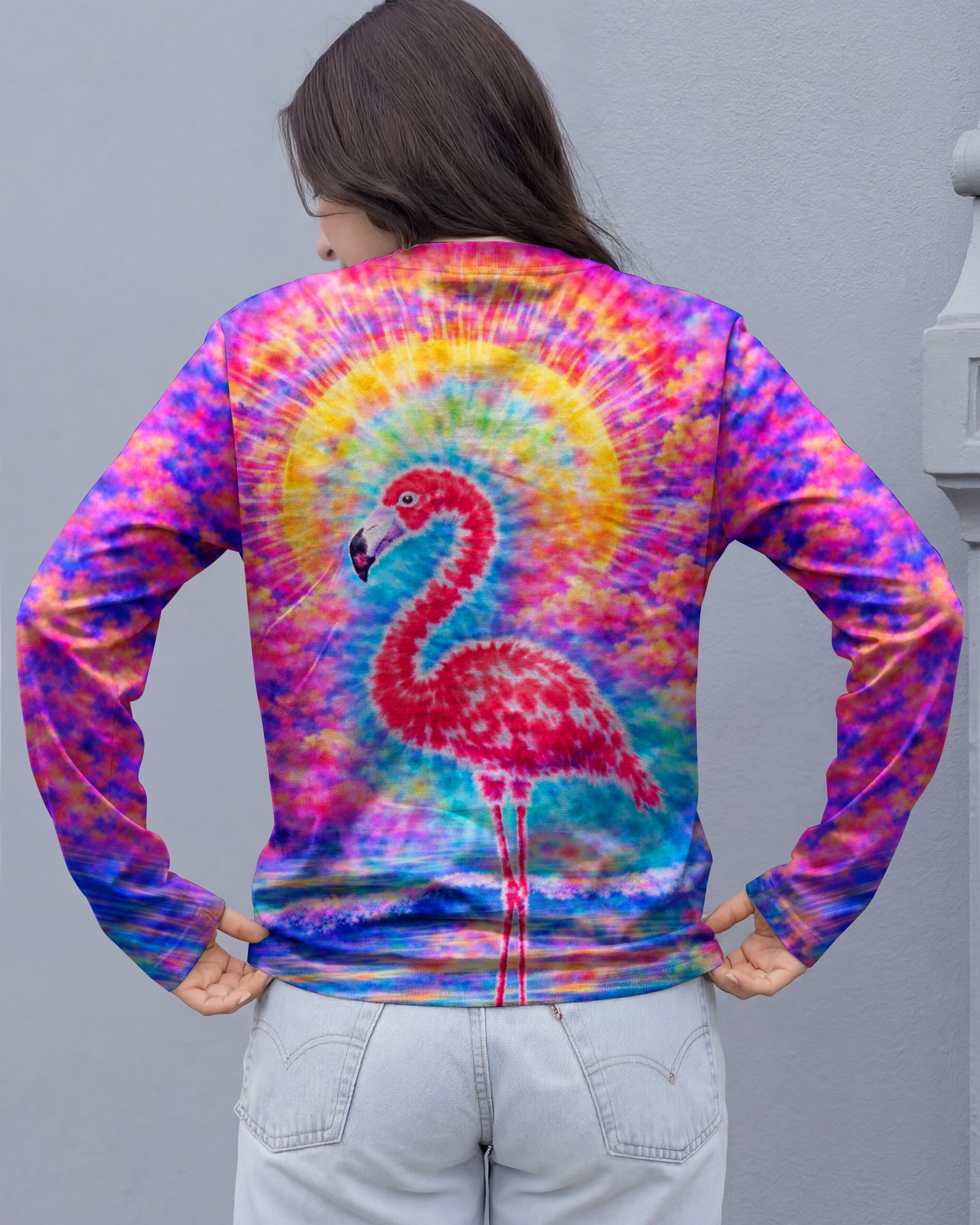 FLAMINGO SUNSET  SWIRL ALL OVER PRINT - TLTW2701262