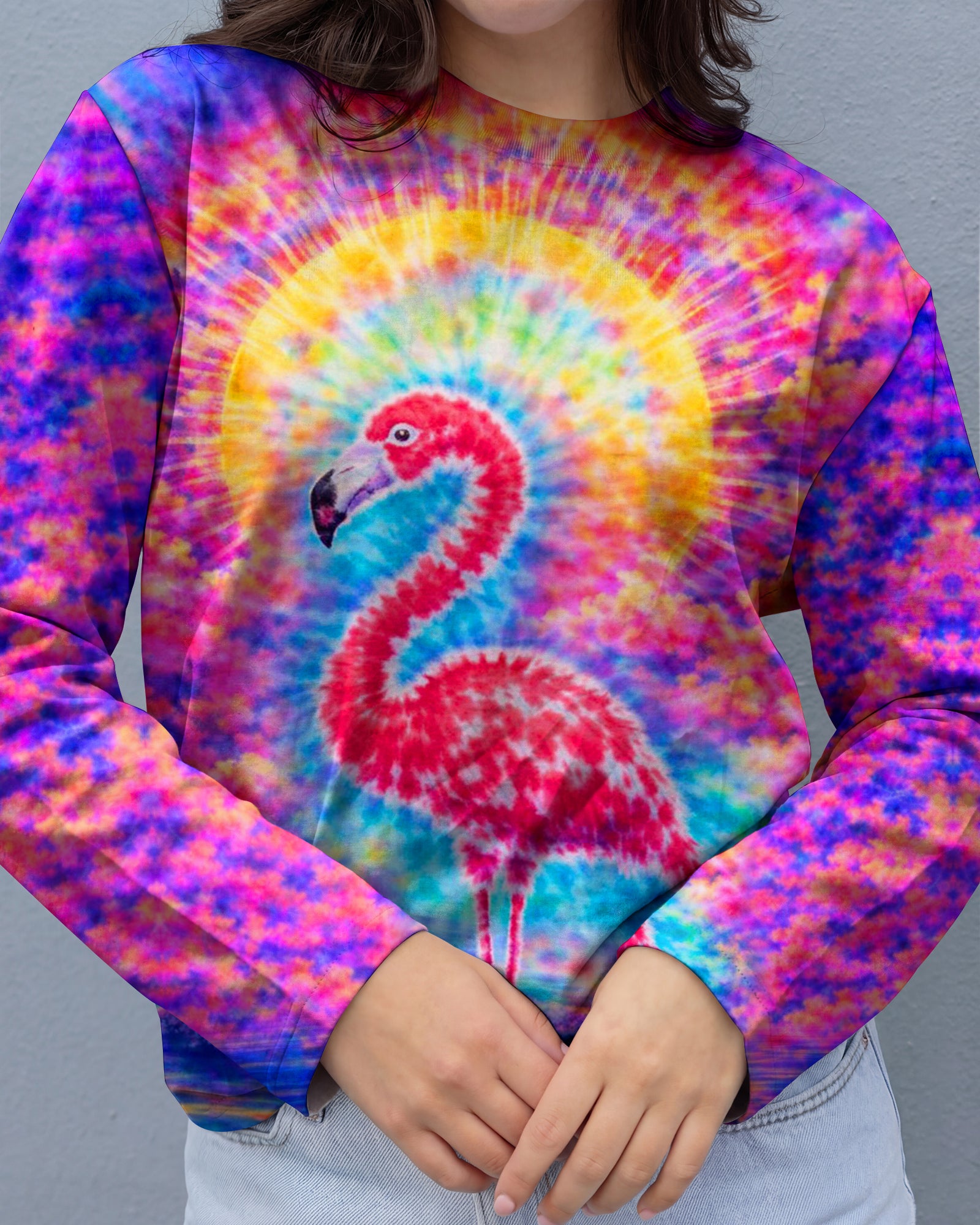 FLAMINGO SUNSET  SWIRL ALL OVER PRINT - TLTW2701262