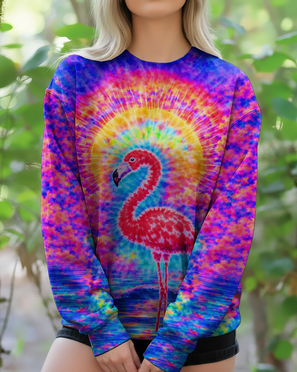 FLAMINGO SUNSET  SWIRL ALL OVER PRINT - TLTW2701262