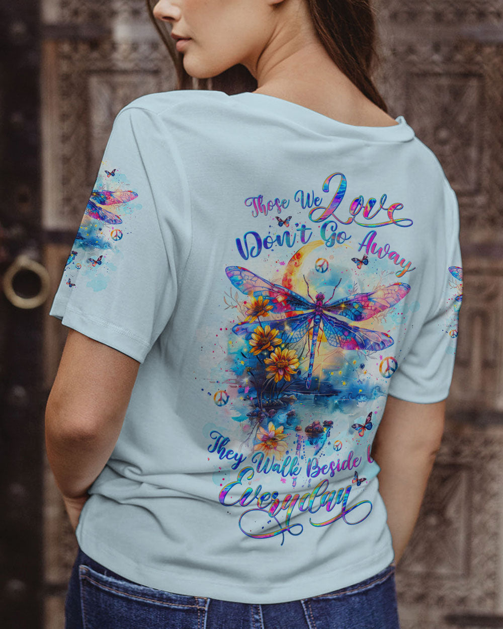 THOSE WE LOVE DON'T GO AWAY DRAGONFLY ALL OVER PRINT - TLTW2703244