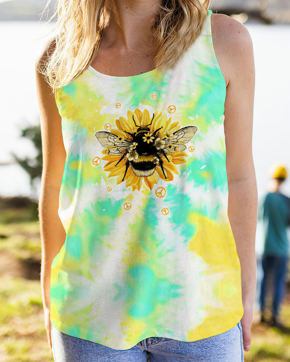 BEE KIND BEE POSITIVE TIE DYE ALL OVER PRINT - TLTW2706234