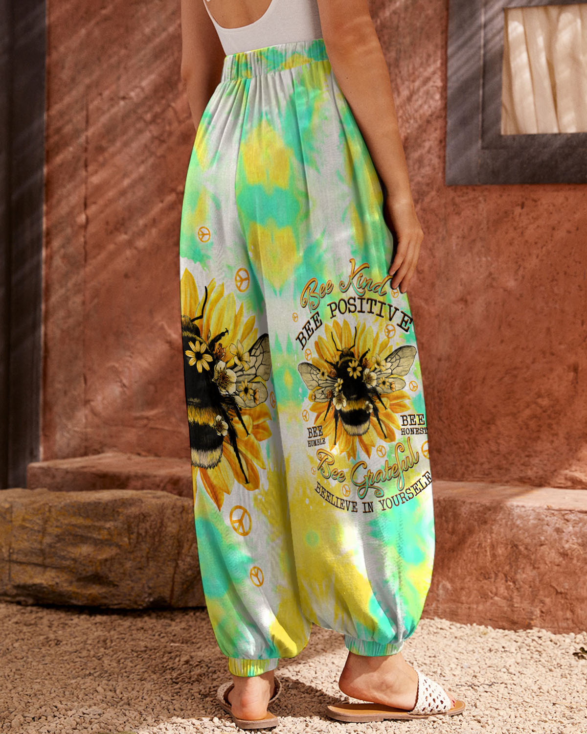 BEE KIND BEE POSITIVE TIE DYE ALL OVER PRINT - TLTW2706234