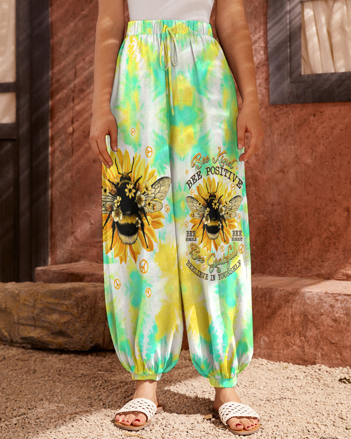 BEE KIND BEE POSITIVE TIE DYE ALL OVER PRINT - TLTW2706234