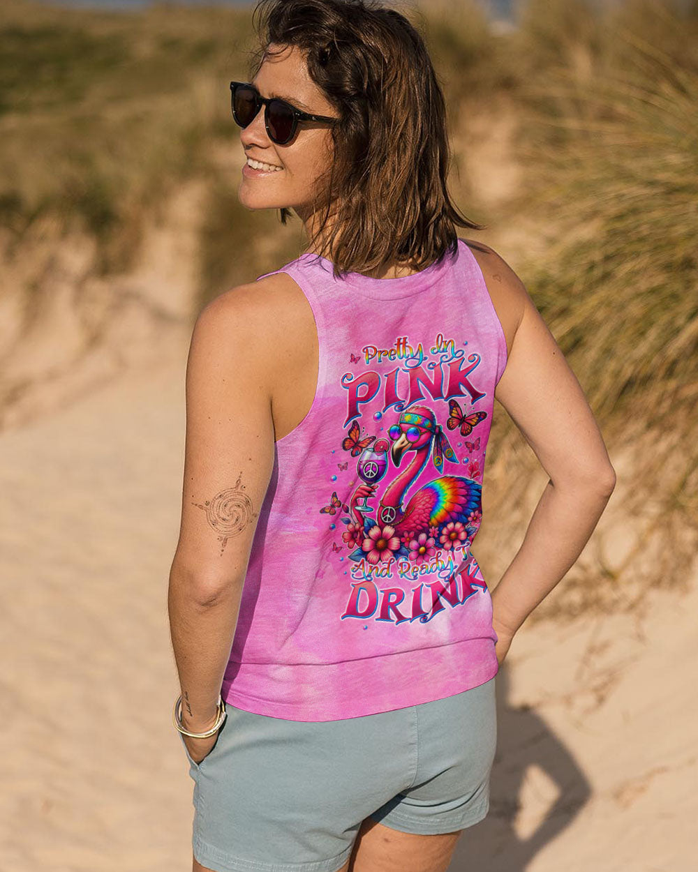 PRETTY IN PINK FLAMINGO ALL OVER PRINT - TLTW2707241
