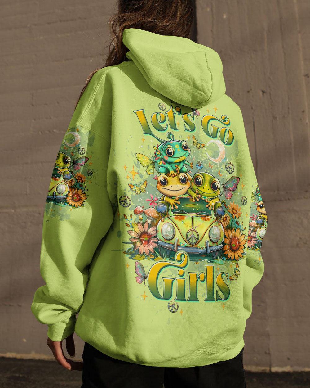LET'S GO GIRLS FROG ALL OVER PRINT - TLTW2708244