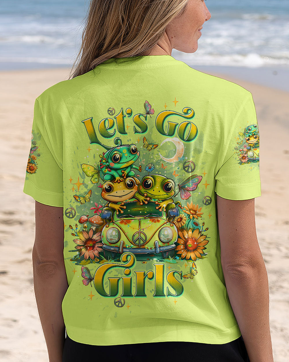 LET'S GO GIRLS FROG ALL OVER PRINT - TLTW2708244