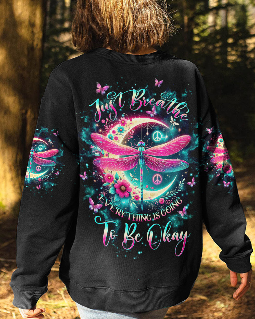 JUST BREATHE DRAGONFLY MOON ALL OVER PRINT - TLTW2711232