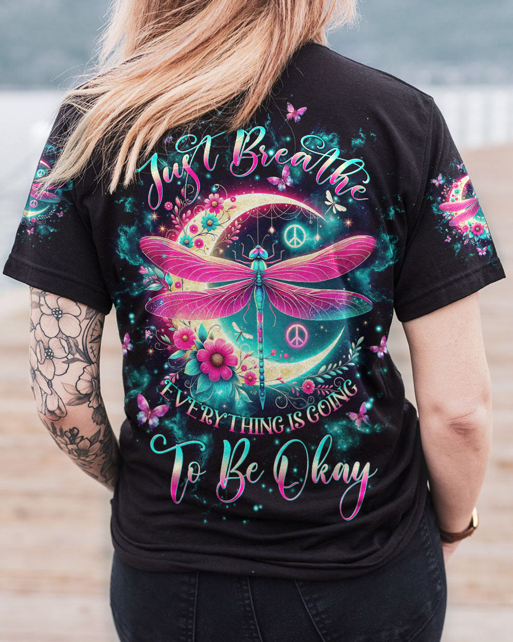 JUST BREATHE DRAGONFLY MOON ALL OVER PRINT - TLTW2711232