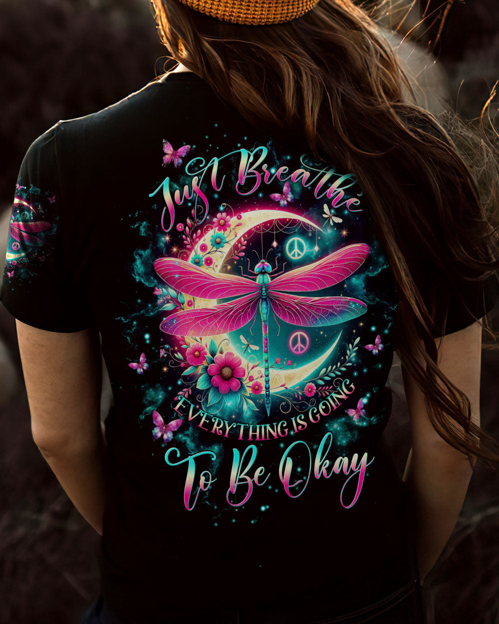 JUST BREATHE DRAGONFLY MOON ALL OVER PRINT - TLTW2711232