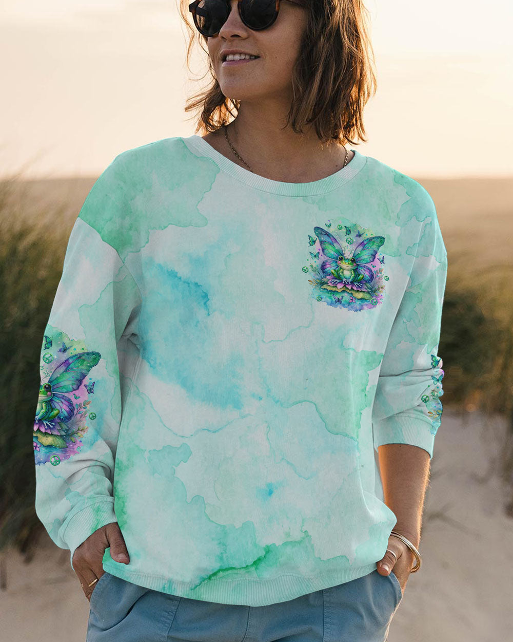 BE YOU THE WORLD WILL ADJUST FROG WINGS ALL OVER PRINT - TLTW2712233