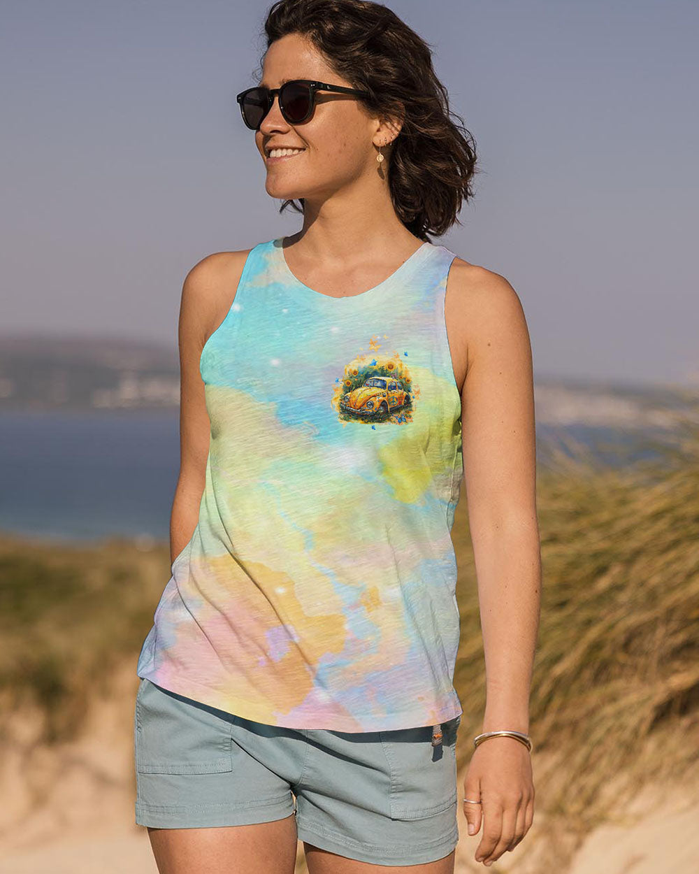 RUNNING AGAINST THE WIND SUNFLOWER CAR ALL OVER PRINT - TLTW2802242