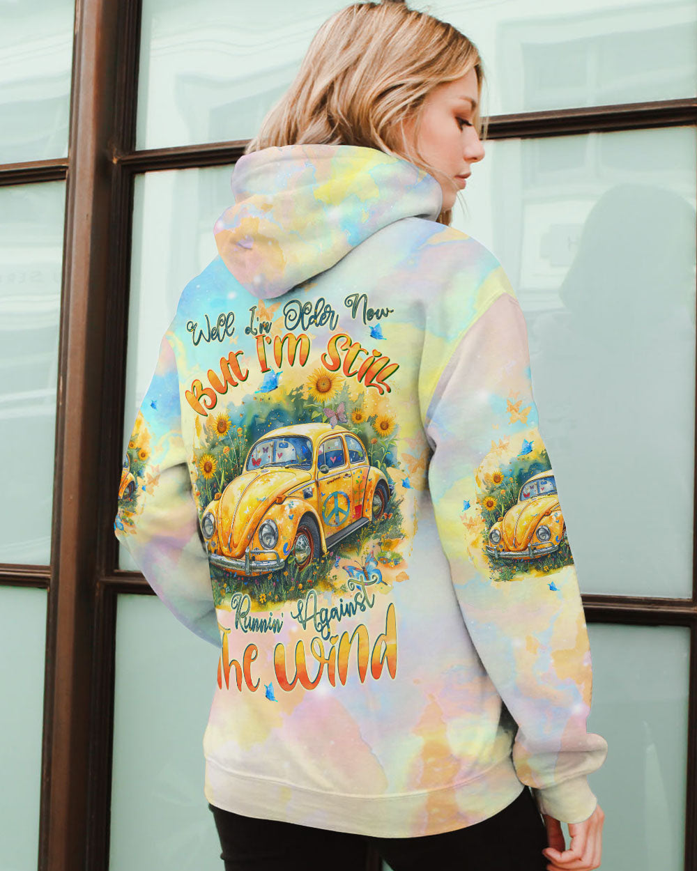 RUNNING AGAINST THE WIND SUNFLOWER CAR ALL OVER PRINT - TLTW2802242
