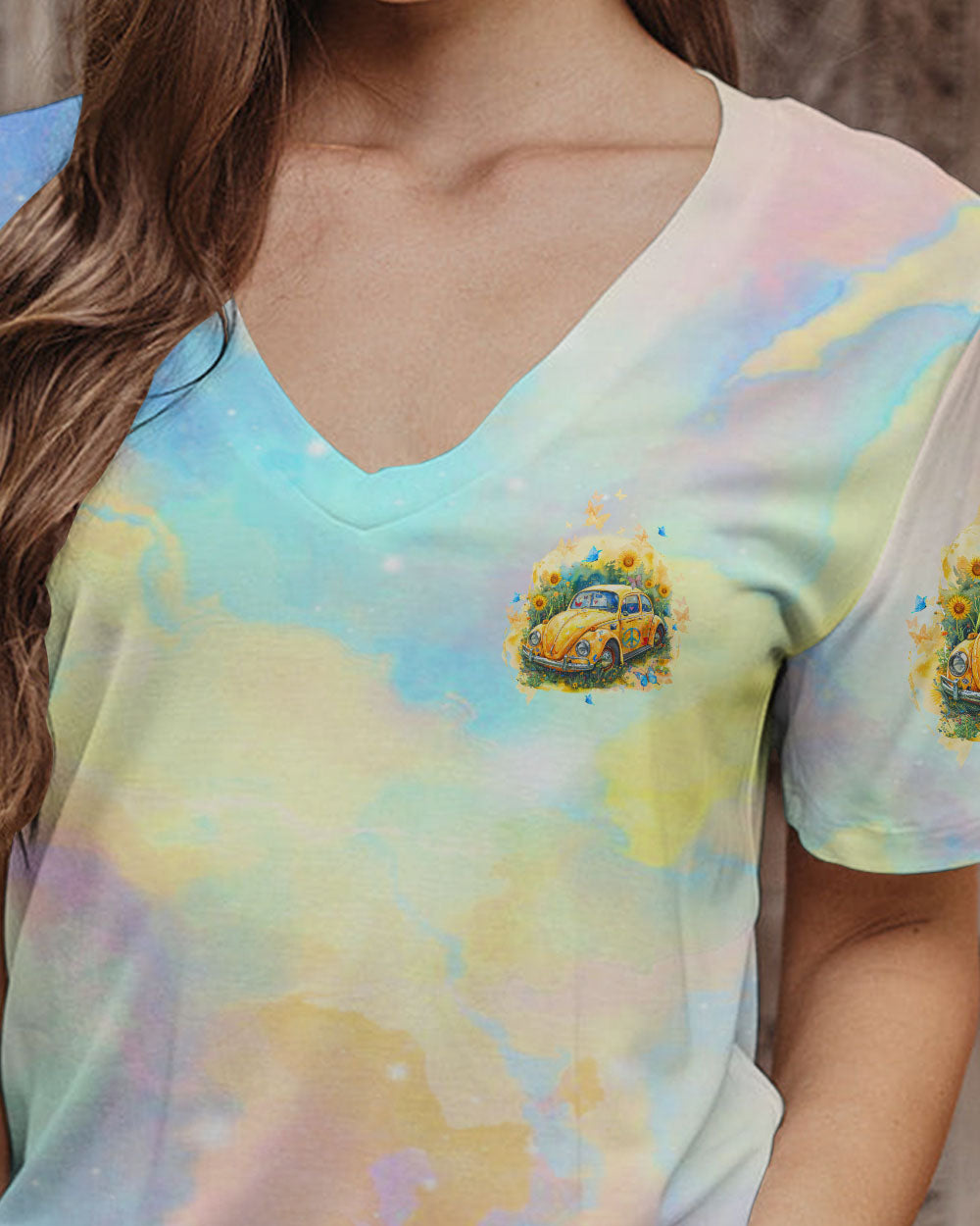 RUNNING AGAINST THE WIND SUNFLOWER CAR ALL OVER PRINT - TLTW2802242