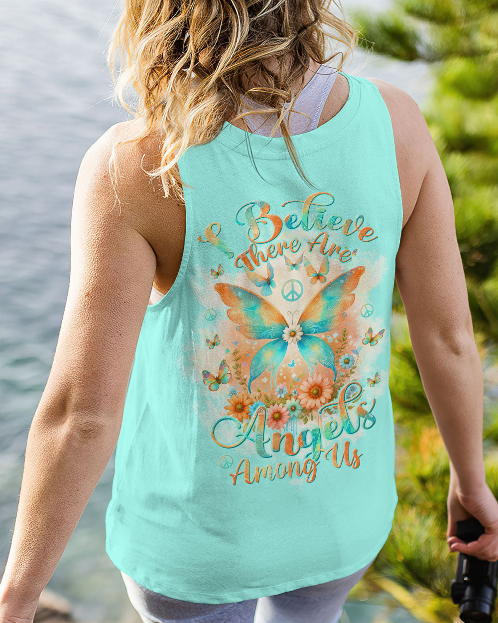 I BELIEVE THERE ARE ANGELS AMONG US BUTTERFLY ALL OVER PRINT - TLTW2812232