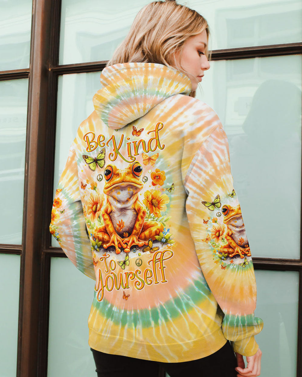 BE KIND TO YOURSELF FROG ALL OVER PRINT - TLTW2902242