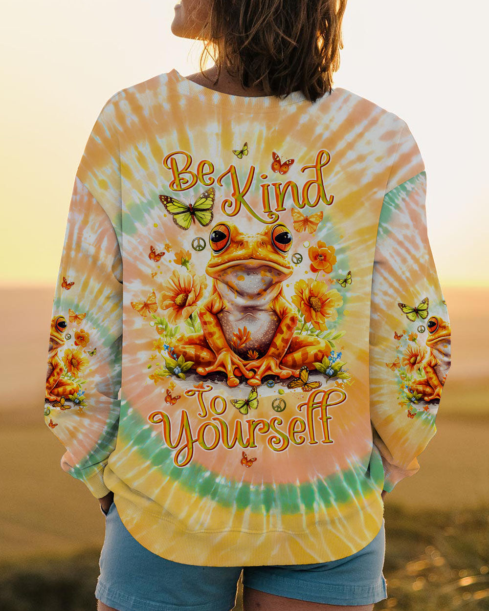 BE KIND TO YOURSELF FROG ALL OVER PRINT - TLTW2902242