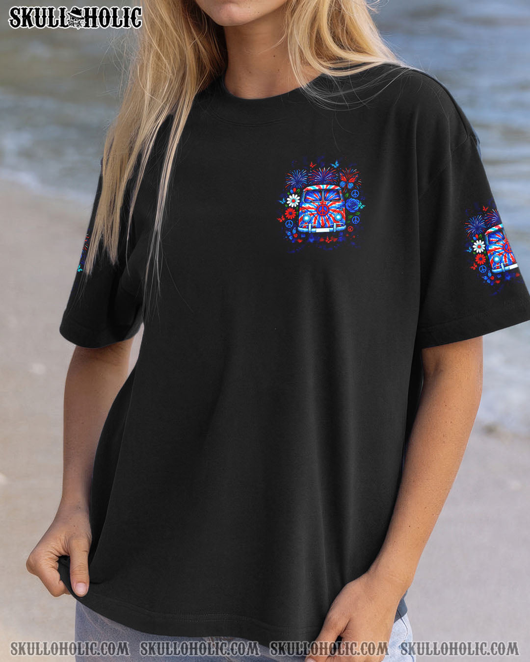 RUNNING AGAINST THE WIND CAR TIE DYE ALL OVER PRINT - TLTW2905254
