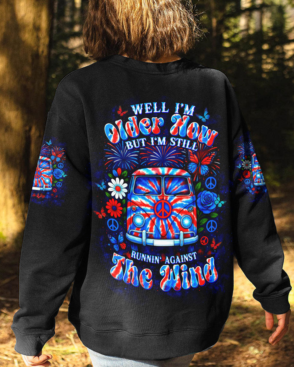 RUNNING AGAINST THE WIND CAR TIE DYE ALL OVER PRINT - TLTW2905254