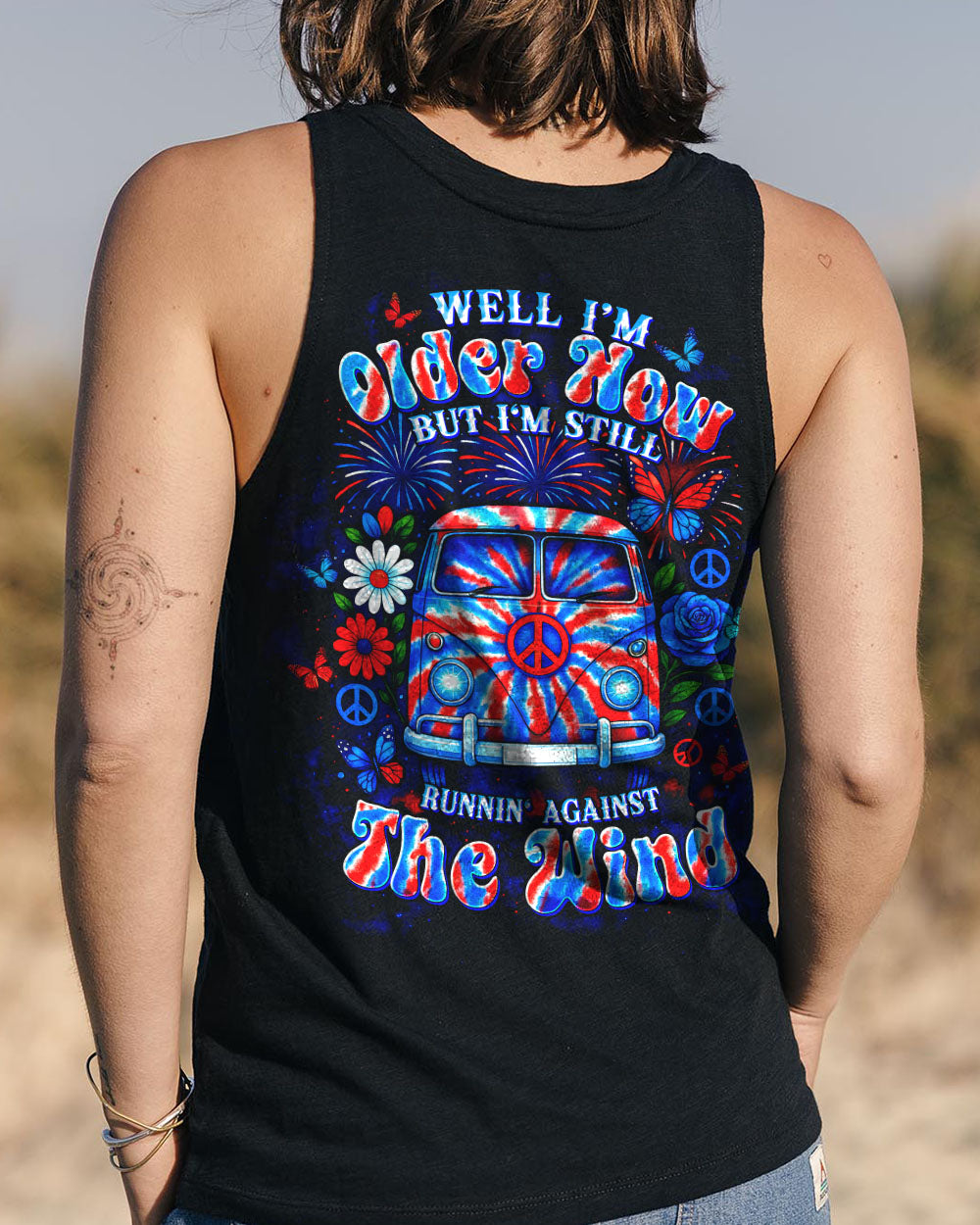 RUNNING AGAINST THE WIND CAR TIE DYE ALL OVER PRINT - TLTW2905254