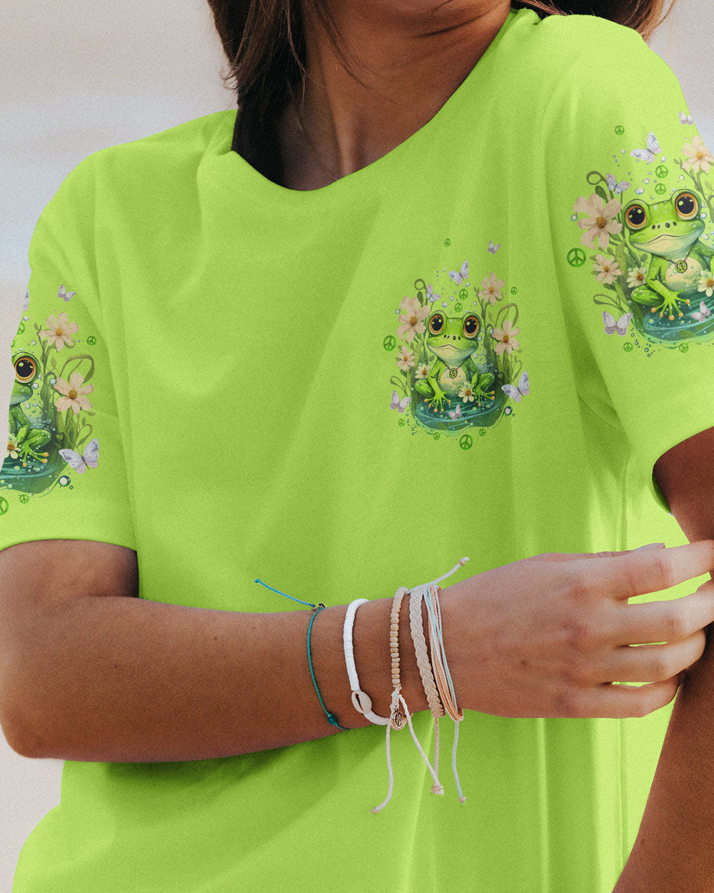 BE YOU THE WORLD WILL ADJUST FROG ALL OVER PRINT - TLTW2908232