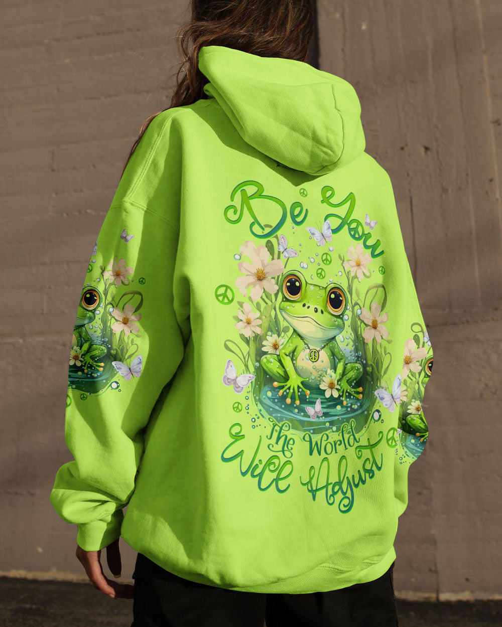 BE YOU THE WORLD WILL ADJUST FROG ALL OVER PRINT - TLTW2908232
