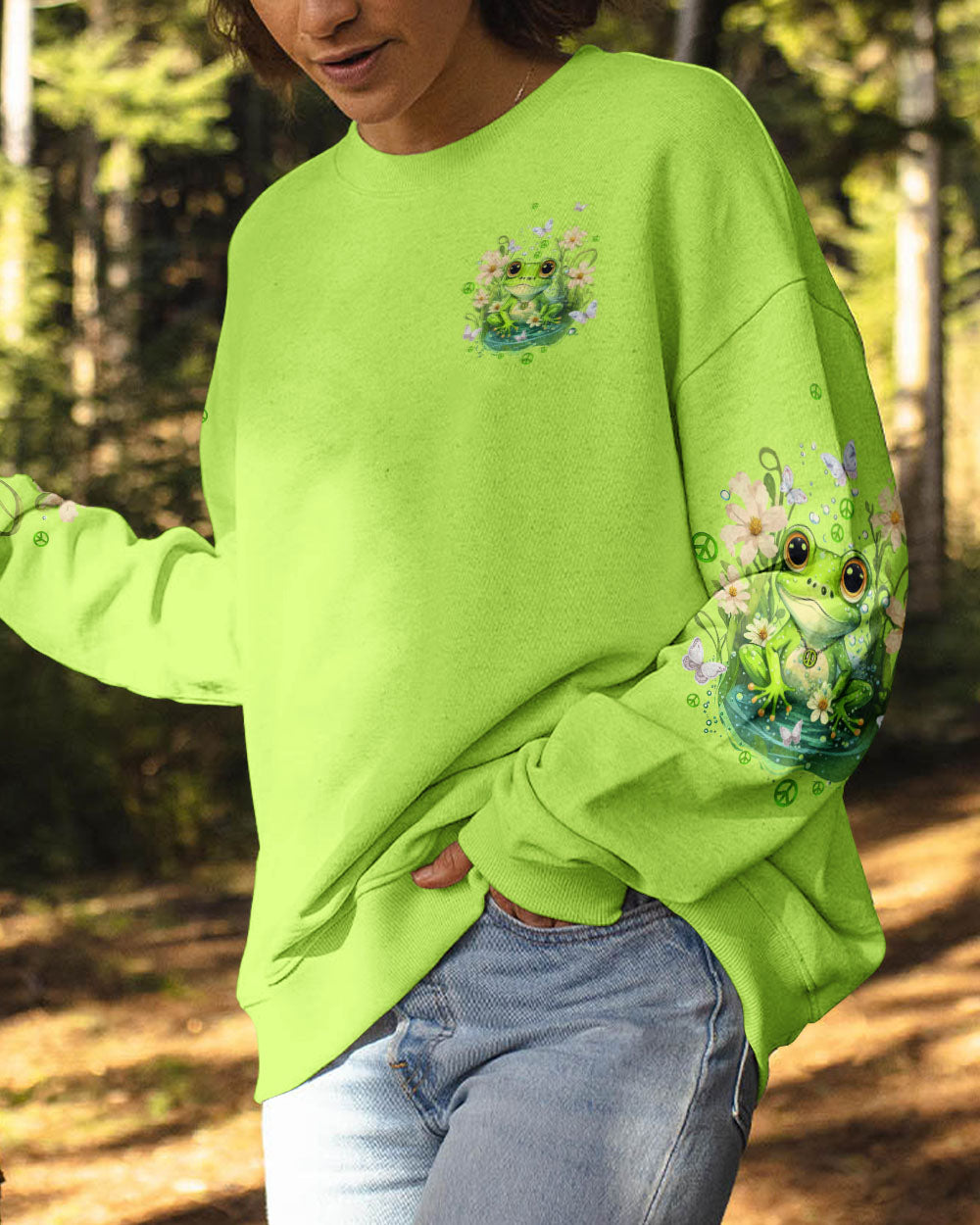 BE YOU THE WORLD WILL ADJUST FROG ALL OVER PRINT - TLTW2908232