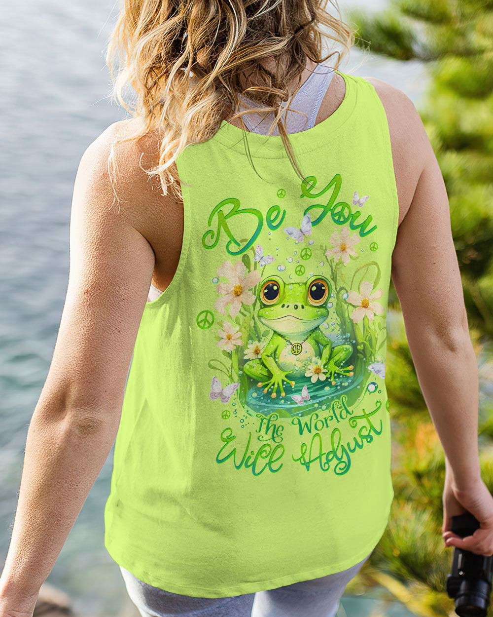 BE YOU THE WORLD WILL ADJUST FROG ALL OVER PRINT - TLTW2908232