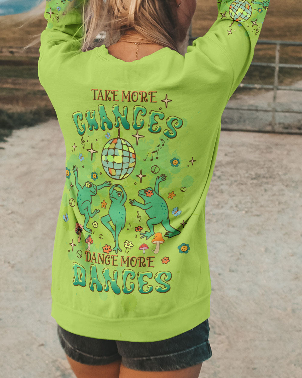 TAKE MORE CHANCES FROG ALL OVER PRINT - TLTW3008244