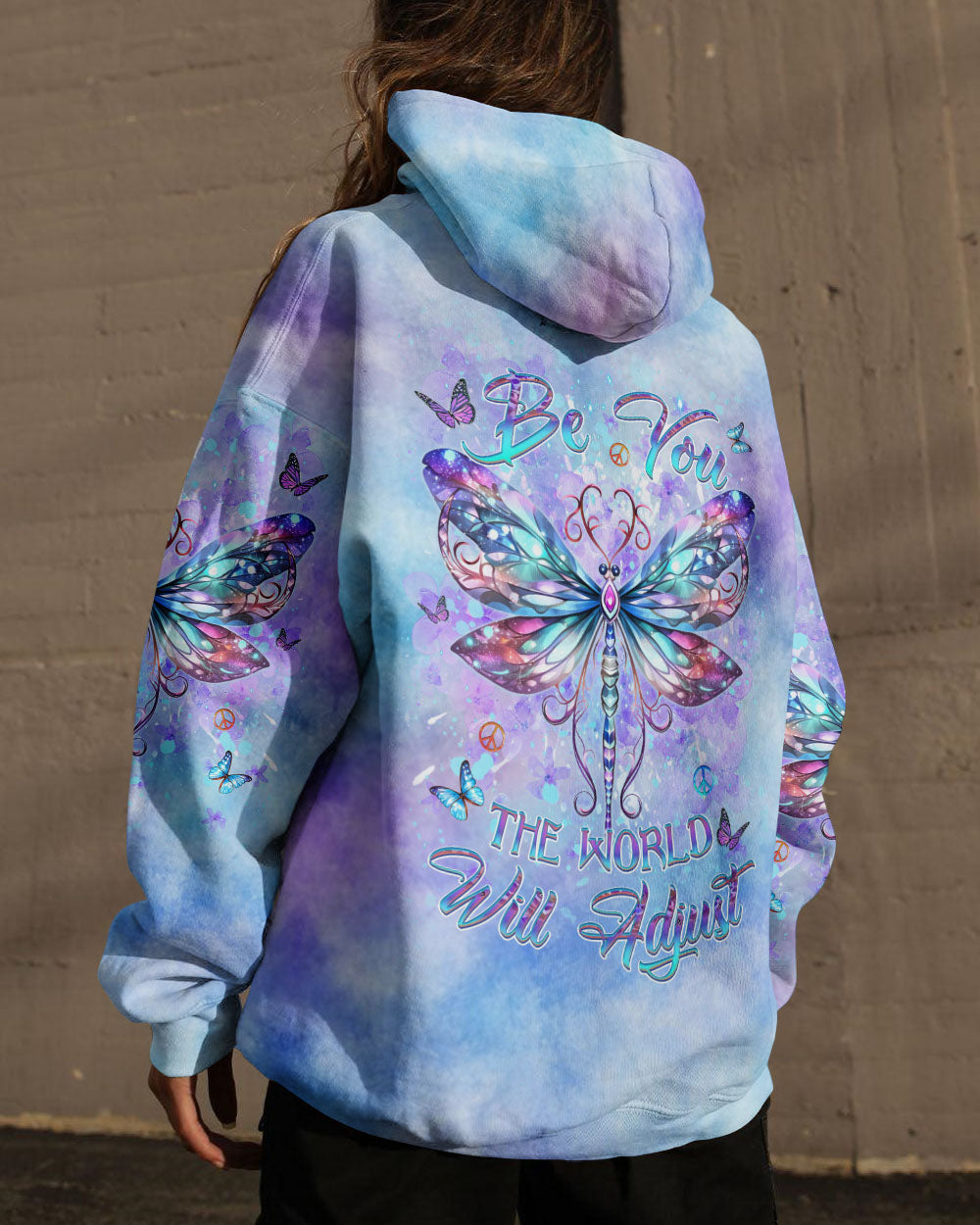 BE YOU THE WORLD WILL ADJUST DRAGONFLY ALL OVER PRINT - YHDU2911231