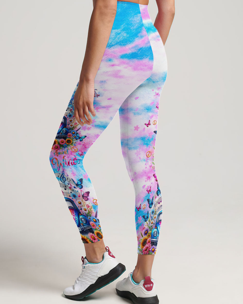 RUNNIN' AGAINST THE WIND FLORAL TIE DYE ALL OVER PRINT - TLTW3011232