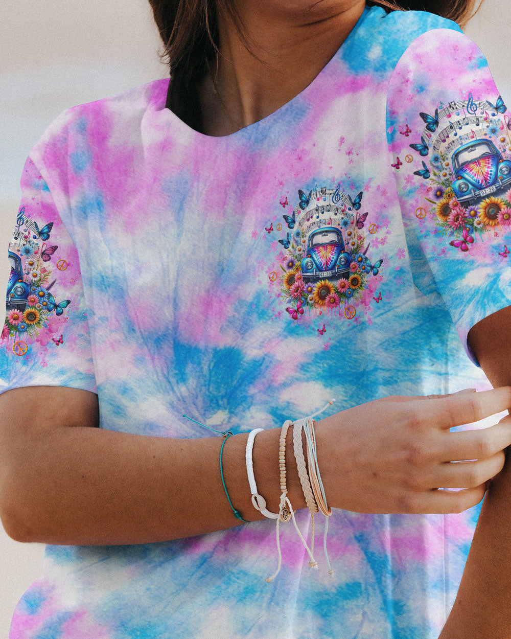 RUNNIN' AGAINST THE WIND FLORAL TIE DYE ALL OVER PRINT - TLTW3011232