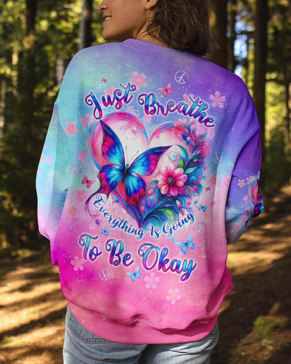 JUST BREATHE BUTTERFLY ALL OVER PRINT - TLTW3105245