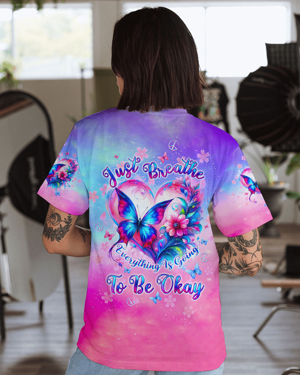 JUST BREATHE BUTTERFLY ALL OVER PRINT - TLTW3105245